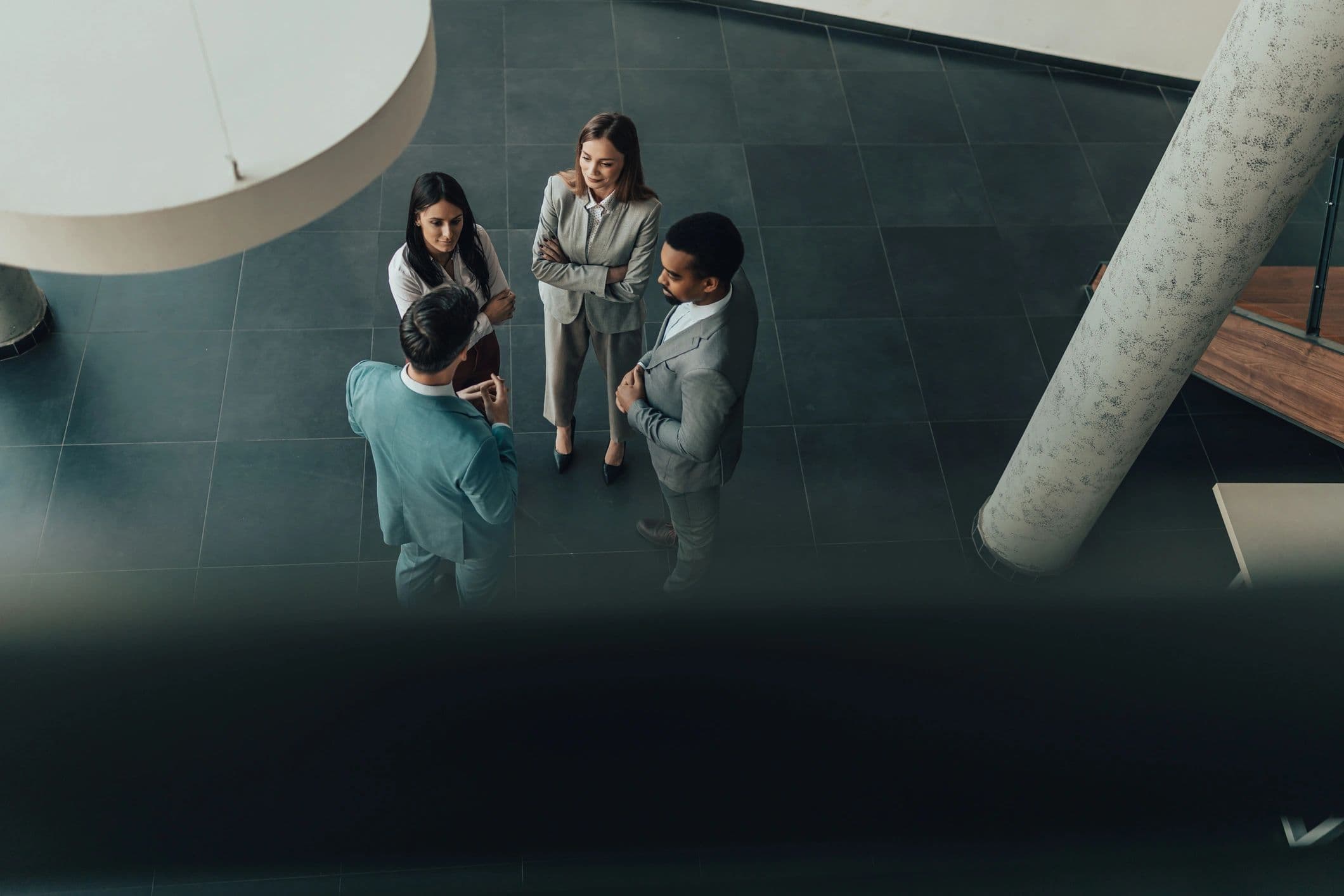 Team meeting from above